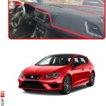 Seat Leon 2013-2020 Modele Özel Torpido Koruma Örtüsü - Kırmızı Kenar
