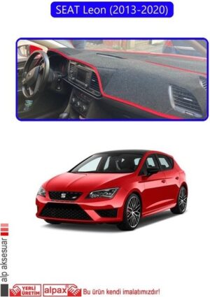 Seat Leon 2013-2020 Modele Özel Torpido Koruma Örtüsü - Mavi Kenar