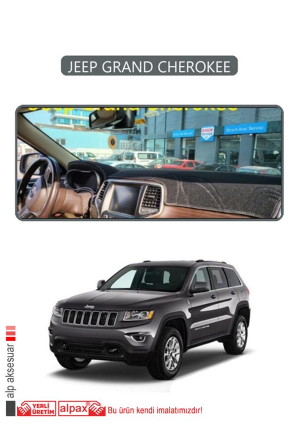 Jeep Grand Cherokee Torpido Koruma Halısı - Gri Kenar
