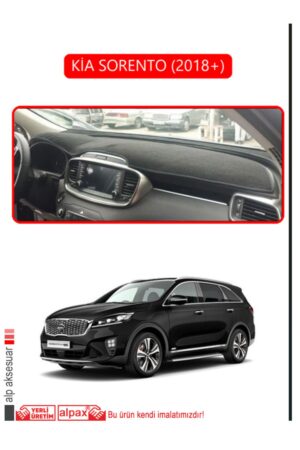 Kia Sorento 2018+ Torpido Koruma Halısı - Kırmızı Kenar