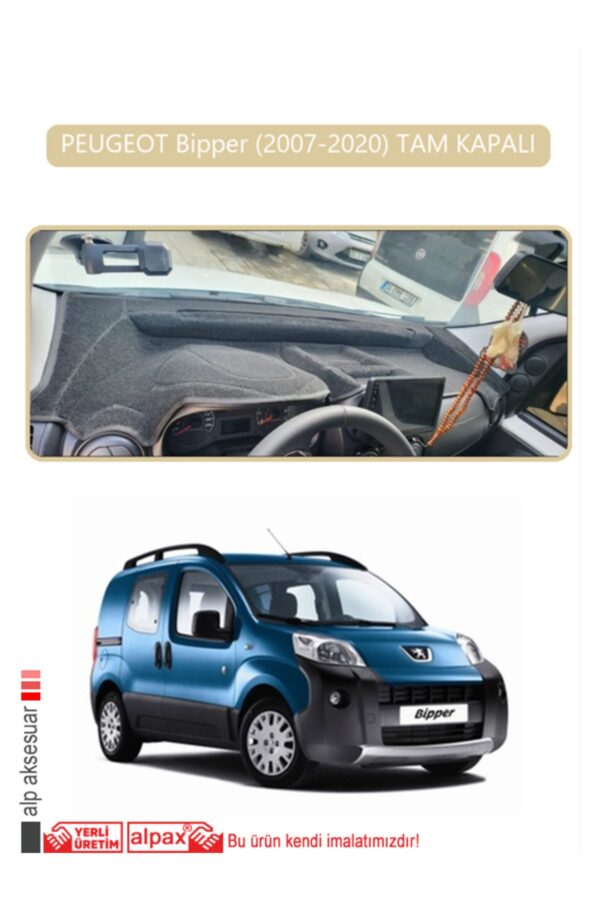 Peugeot Bipper (2007-2020) Tam Kapalı Torpido Koruma Halısı - Bej Kenar