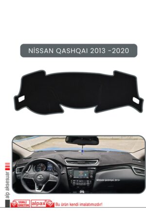 Nissan Qashqai 2013-2020 Torpido Koruma Halısı - Gri Kenar