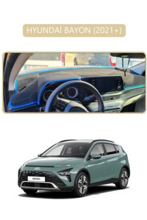 Hyundai Bayon 2021+ Torpido Koruma Halısı - Bej Kenar