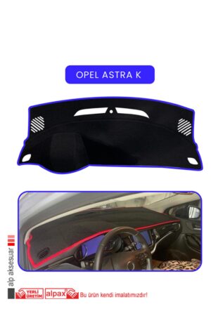 Opel Astra K Torpido Koruma Halısı - Mavi Kenar