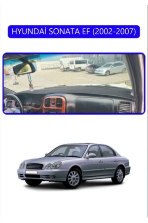 Hyundai Sonata Ef 2002-2007 Torpido Koruma Halısı - Mavi Kenar