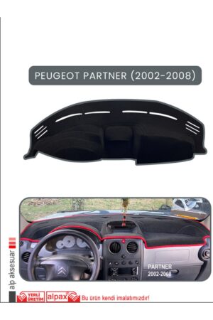 Peugeot Partner (2002-2008) Torpido Koruma Halısı - Gri Kenar