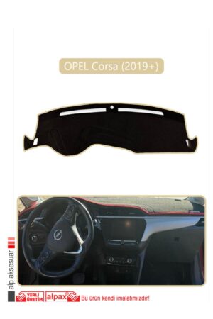 Opel Corsa (2019 + ) Torpido Koruma Halısı - Bej Kenar