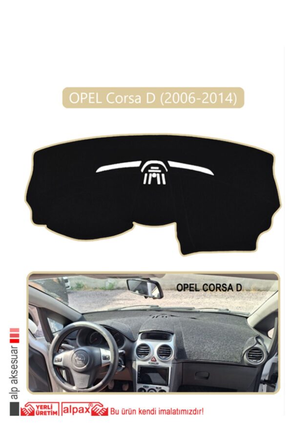 Opel Corsa D (2006-2014) Torpido Koruma Halısı - Bej Kenar