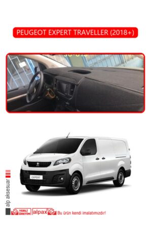 Peugeot Expert Traveller 2018+ Torpido Koruma Halısı - Kırmızı Kenar