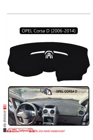Opel Corsa D (2006-2014) Torpido Koruma Halısı - Siyah Kenar