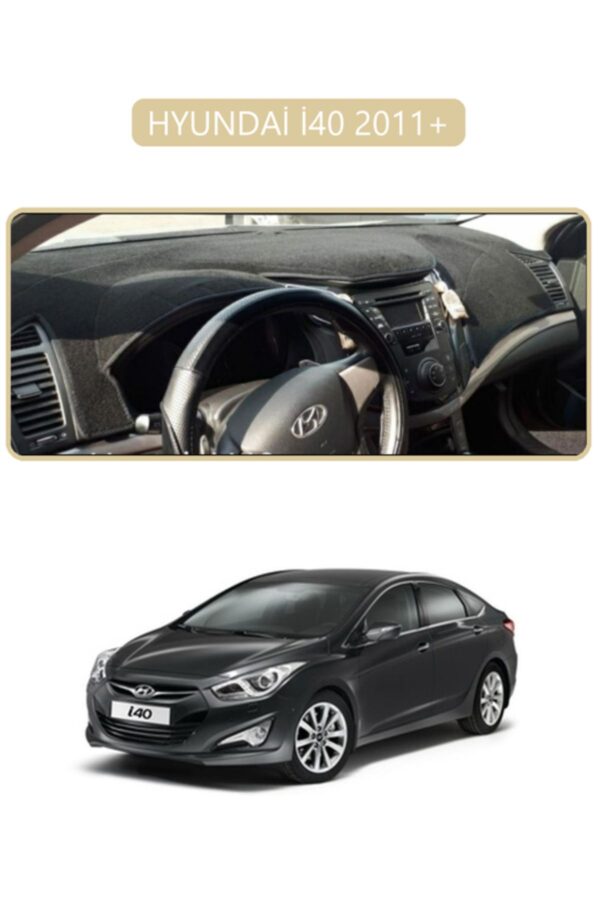 Hyundai İ40 2011+ (İ30 ) Torpido Koruma Halısı - Bej Kenar