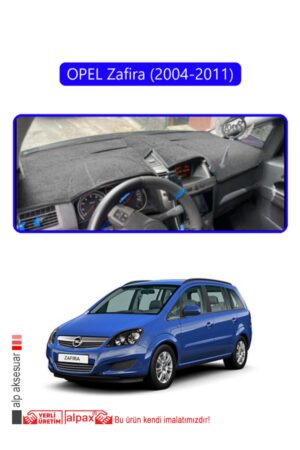 Opel Zafira (2004-2011) Torpido Koruma Halısı - Mavi Kenar