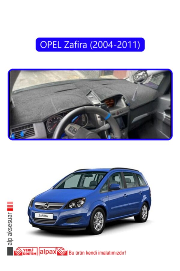 Opel Zafira (2004-2011) Torpido Koruma Halısı - Mavi Kenar