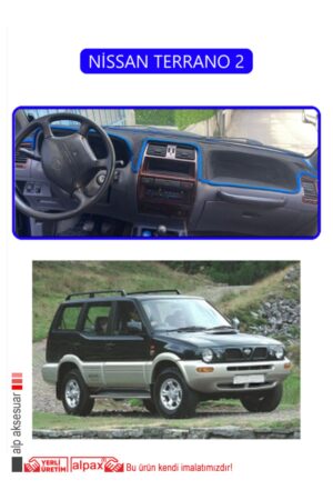 Nissan Terrano 2 Torpido Koruma Halısı - Mavi Kenar