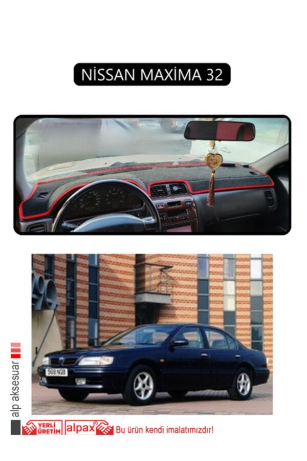 Nissan Maxima 32 Torpido Koruma Halısı - Siyah Kenar