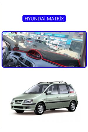 Hyundai Matrix Torpido Koruma Halısı - Mavi Kenar