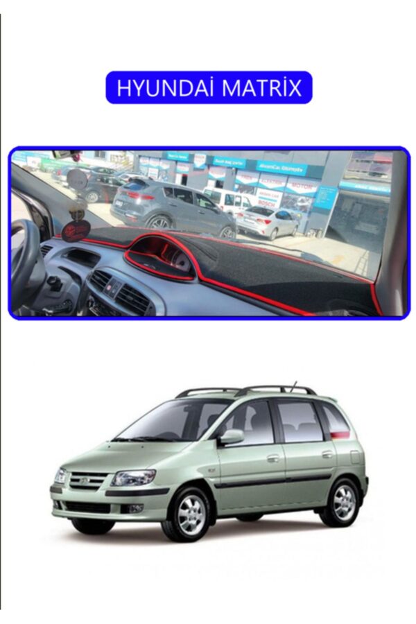 Hyundai Matrix Torpido Koruma Halısı - Mavi Kenar