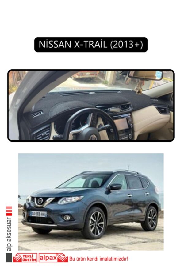 Nissan X-Trail 2013+ Torpido Koruma Halısı - Siyah Kenar