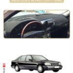 Mercedes W140 1991-1998 Torpido Koruma Halısı - Bej Kenar
