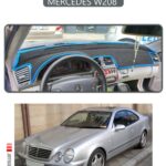 Mercedes W208 Torpido Koruma Halısı - Gri Kenar