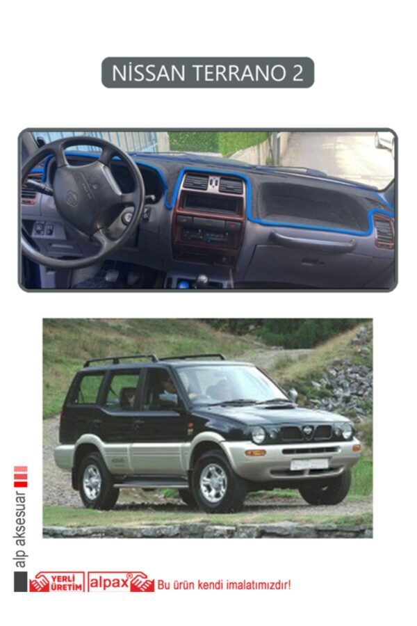 Nissan Terrano 2 Torpido Koruma Halısı - Gri Kenar