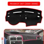 Peugeot 307 (2001-2008) Torpido Koruma Halısı - Kırmızı Kenar