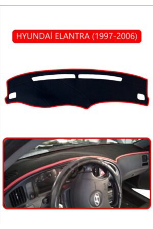 Hyundai Elantra 1997-2006 Torpido Koruma Halısı - Kırmızı Kenar