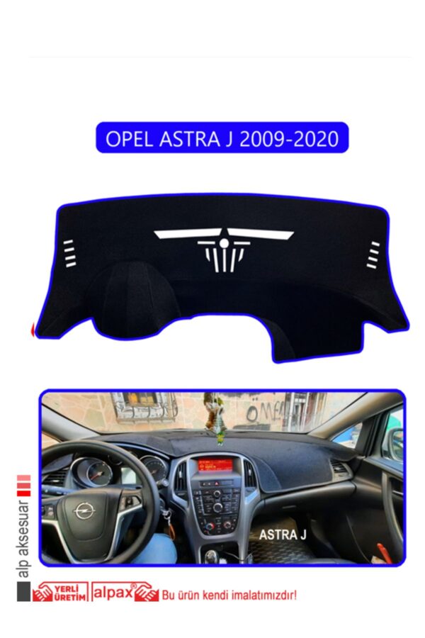 Opel Astra J (2009-2020) Torpido Koruma Halısı - Mavi Kenar