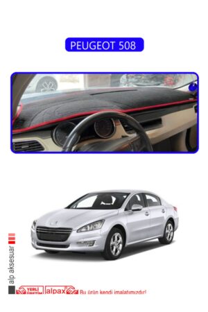 Peugeot 508 Torpido Koruma Halısı - Mavi Kenar