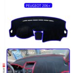 Peugeot 206+ Torpido Koruma Halısı - Mavi Kenar