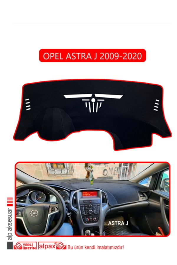 Opel Astra J (2009-2020) Torpido Koruma Halısı - Kırmızı Kenar