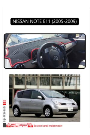 Nissan Note E11 2005-2009 Torpido Koruma Halısı - Siyah Kenar