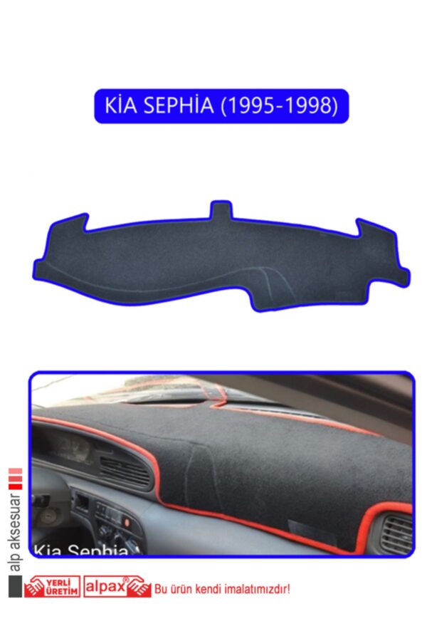 Kia Sephia 1995-1998 Torpido Koruma Halısı - Mavi Kenar