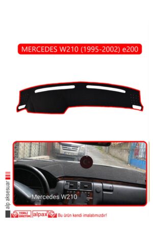 Mercedes W210 1995-2002 E200 Torpido Koruma Halısı - Kırmızı Kenar