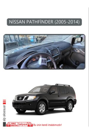 Nissan Pathfinder 2005-2014 Torpido Koruma Halısı - Gri Kenar