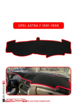 Opel Astra F 1991-1998 Torpido Koruma Halısı - Kırmızı Kenar