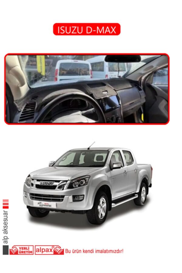 Isuzu D-Max Torpido Koruma Halısı - Kırmızı Kenar