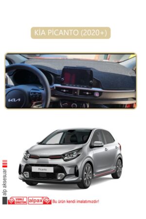 Kia Picanto 2020+ Torpido Koruma Halısı - Bej Kenar