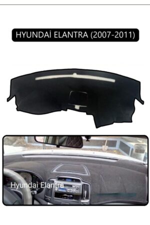 Hyundai Elantra 2007-2011 Torpido Koruma Halısı - Siyah Kenar
