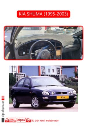 Kia Shuma 1995-2003 Torpido Koruma Halısı - Kırmızı Kenar
