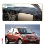 Nissan Micra March 2005-2010 Torpido Koruma Halısı - Bej Kenar