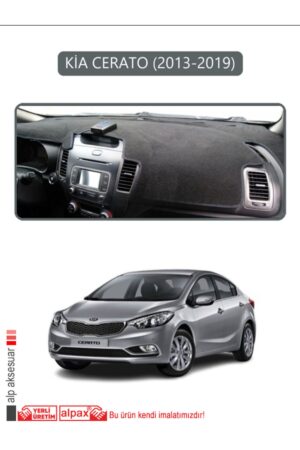 Kia Cerato 2013-2019 Torpido Koruma Halısı - Gri Kenar
