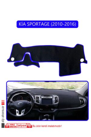 Kia Sportage 2010-2016 Torpido Koruma Halısı - Mavi Kenar
