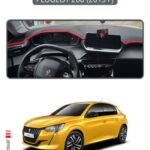 Peugeot 208 (2019+) Torpido Koruma Halısı - Gri Kenar
