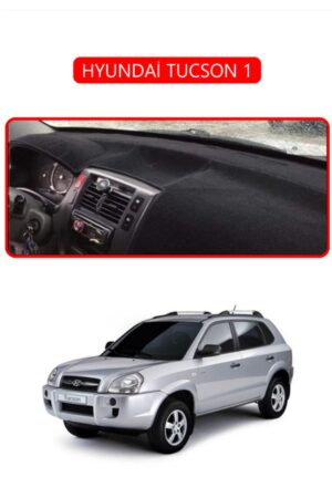 Hyundai Tucson 1 Torpido Koruma Halısı - Kırmızı Kenar