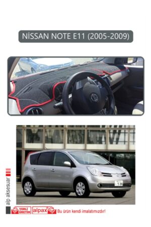Nissan Note E11 2005-2009 Torpido Koruma Halısı - Gri Kenar