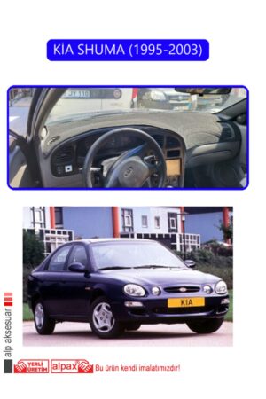 Kia Shuma 1995-2003 Torpido Koruma Halısı - Mavi Kenar