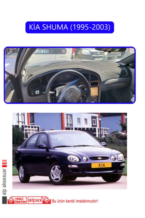 Kia Shuma 1995-2003 Torpido Koruma Halısı - Mavi Kenar