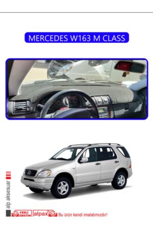 Mercedes W163 M Class Torpido Koruma Halısı - Mavi Kenar