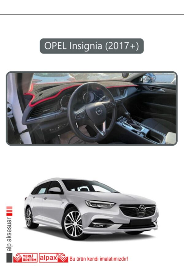 Opel Insignia (2017 + ) Torpido Koruma Halısı - Gri Kenar